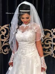 Swetha Looks Beautiful In Her Bridal Gown And Makeup For Her Wedding Red Lips Christian Bride Bridal Ha Bridal Makeover Christian Bride Wedding Dresses Lace
