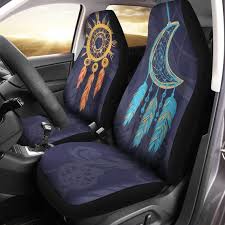 Sun Moon Blue Car Seat Covers Pair 2 Front Seat Covers Car Etsy Blue Car Accessories Carseat Cover Truck Accessories Ford
