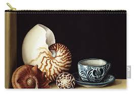 Still Life With Nautilus Zip Pouch