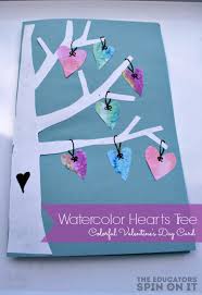 Maybe you would like to learn more about one of these? Watercolor Hearts Card Handmade Valentines Cards For Kids Red Ted Art Make Crafting With Kids Easy Fun