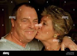 Brian Hill actor who played Terry the Chef in the television programme  Fawlty Towers pictured with with Marlene Stock Photo