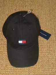 Nwt Tommy Hilfiger Men S Baseball Cap Hat Black Big Flag Logo Sport Classic Hats For Men Mens Hats For Sale Men S Baseball Cap