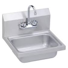 It is straightforward to clean and doesn't allow back splashing water. Elkay Sehs 17x Stainless Steel 17 Wall Mounted Single Basin Stainless Steel Utility Sink With 1 5 Gpm Kitchen Faucet And Basket Strainer Faucetdirect Com