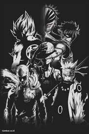 One Piece Hd Wallpaper Black 3d Wallpapers Crossover Anime Gambar Anime Ilustrasi Poster