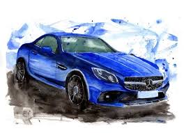 Mercedes Slc 180 Numbered Limited Edition Giclee Print Of A Etsy In 2021 Mercedes Slc Unique Items Products Limited Edition Giclee
