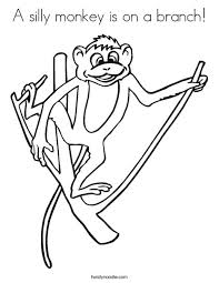 In christianity, the palm branch is associated with the title: A Silly Monkey Is On A Branch Coloring Page Twisty Noodle