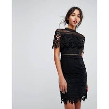 Chi Chi London Lace High Neck Mini Dress 89 Liked On Polyvore Featuring Dresses Black Lace Bri Short Sleeve Lace Dress Short Lace Dress Lace Dress Black