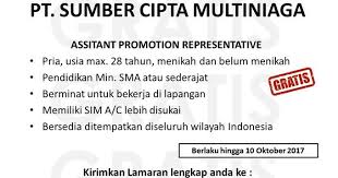 Lowongan kerja pt djarum juli 2021. Lowongan Kerja Pt Sumber Cipta Multiniaga Lokernesia Lowongan Kerja Indonesia