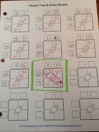 Factoring Trial And Error Graphic Organizer Could Also Be Used For Multiplying Binomials Educacao Matematica Educacao Educativo