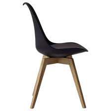 Nykyaikainen skandinaaviseen tyyliin sopiva tuoli. Tenzo Bess Stuhl 2er Set 48 5x54x83cm Schwarz Eiche Piolo