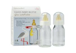 Set Of 2 Glass Baby Bottles 120ml Natursutten