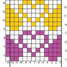This blanket is a study in playing with color. 112 Heart Cushion Chart Jpg 350 350 Knitting Charts Rabbit Knitting Pattern Sock Knitting Patterns