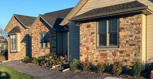 Ranch Stone House Exterior Chilton Rustic Stone Thin Veneer Clad Siding Buechel Stone