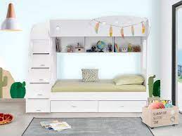 lit superpose combal avec rangements tiroirs et etageres pas cher lit enfant delamaison iziva com lits superposes avec rangement lit superpose lit enfant