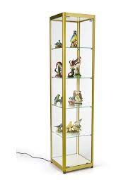Unfollow glass display cabinet to stop getting updates on your ebay feed. 15 5 Glass Display Case Adjustable Shelves Locking Ships Unassembled Gold Glass Shelves Decor Glass Cabinets Display Glass Cabinet Doors