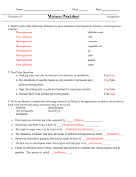 Mixtures Worksheet Answer Key In 2020 Word Problem Worksheets Word Problems Worksheets