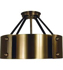 Brass and glass dome semi flush mount ceiling light by world market cost plus world market $ 149.99. Framburg 5290ab Mblack Lasalle 6 Light 15 Inch Antique Brass With Matte Black Accents Semi Flush Mount Ceiling Light