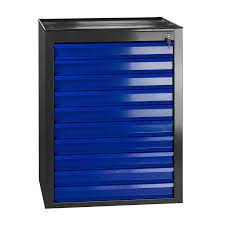 Kommode mit schubladen badezimmerschrank schubladenschrank flur holz weiß neu. Metall Schubladenschrank Werkzeugschrank Fernando Maxi 10 Schubladen Blau Stabilo Mehr Als Nur Baumarkt