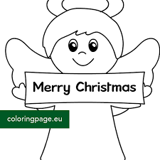 Kids free coloring pages for christmas angel. Merry Christmas Angel Coloring Page For Kids Coloring Page