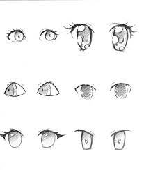 When drawing the eyes, i start by finding their placement on the face. Different Anime Eye Styles Liking The One Top Right 3 So Kawaii Anime Easy Eye Drawing Anime Eye Drawing Chibi Drawings