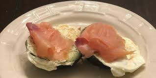 Place half of the cream cheese cubes and the salmon pieces over potatoes. Avocado Eggs Smoked Salmon Breakfast Recipe