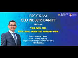 Yang dihormati para rektor universiti, para akademik dan para mufti, tun,tan seri/datuk seri/datin seri/datuk/datin/tuan/puan. Program Ceo Industri Dan Ipt Bersama Y Bhg Dato Seri Syed Zainal Abidin Syed Mohamed Tahir Youtube