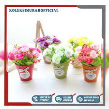 Bunga hias sedotan plastik meja kerja | pretty flower ideas with straw. Cod Bunga Plastik Bunga Mawar Mini Bunga Artifisial Bunga Hiasan Meja Tanaman Hias Plastik Bp8823 Shopee Indonesia