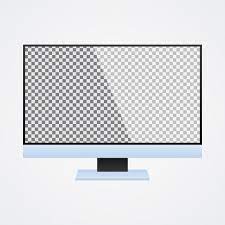 Computer Monitor Mock Up With Transparent Screen On White Transparent Screen Computer Computer Monitor