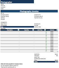 Download a free photography invoice template. Free Photography Service Invoice Template Pdf Word Excel
