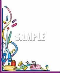 Clip Art Sewing Border Measuring Tape And Assorted Sewing Supplies Royalty Free Clipart Sewing Clipart Clip Art Borders Sewing Art