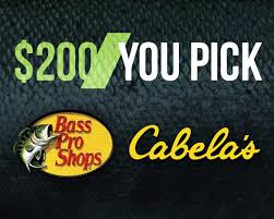 Cabelas.com, on bass pro shops and cabela's catalog orders, and for. 200 Bass Pro Or Cabela S Gift Card Sweepstakes