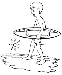 This compilation of over 200 free, printable, summer coloring pages will keep your kids happy and out of trouble during the heat of summer. Printable Boy Surfer Coloring Page For Both Aldults And Kids