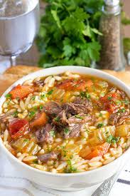 Cheek meat and oxtail are cooked on a low flame just short of endlessly to yield a soft, tender meat a pot of rice or a bowl of couscous would be good accompaniments but i prefer keeping things a little. Slow Cooker Oxtail Orzo Soup Erren S Kitchen