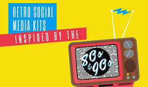 Retro Social Media Kits Inspired By The 80s And 90s Media Kit Social Media Strong Typography