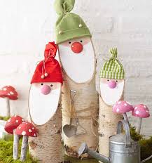 Niedliche Baumstammfiguren Kreativ Kompakt Holz Basteln Weihnachten Niedliche Figuren Kreativ