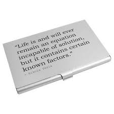 This funny business card holder is designed to look and work just like a briefcase, just on a much smaller scale. Funny Quote By Nikola Tesla Business Card Holder Ch00016789 8 99 Picclick Uk