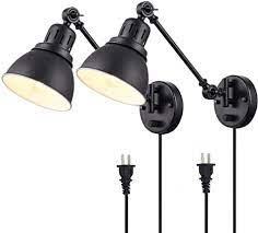 From adding a layer of flattering ambient light, compensating for where the overhead lighting doesn't reach or forego your next table lamp or floor lamp purchase by considering some wall sconce options, and use this guide as a reference for the perfect installation! Plug In Wall Sconces Set Of 2 Tausende Swing Arm Wall Lamp With Plug In Cord
