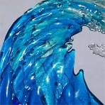 Slhenay Ocean Wave Sculpture Modern Funky Decor Wave Sea Ornament, Flat  Statue Home Decor Abstract Statues Office Desk Decor Shelf Decor Accents  for ...