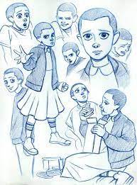 Image Result For Eleven Stranger Things Drawing Dibujos Dibujos Animados Kawaii Dibujos Animes Faciles