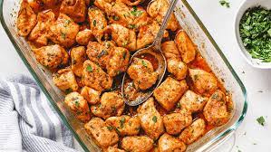 Placing the legs and thighs along edges of pan. Oven Baked Chicken Bites Recipe Oven Baked Chicken Recipe Eatwell101