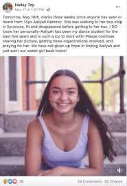 Please be on the look out for. This Teen Disappeared A Month Ago As She Was Walking To Her Bus Stop Where Is Aaliyah Ramirez Page 2 Chip Chick