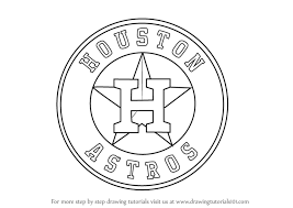 Step By Step How To Draw Houston Astros Logo Drawingtutorials101 Com Drawing Tutorial Drawings Sketch Book