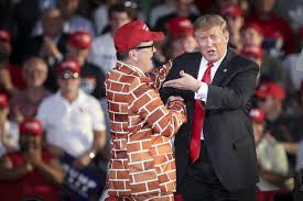 Search, discover and share your favorite talking to brick wall talkingtoawall gifs. Trump Talks Immigration Invites Man Wearing Border Wall Suit To Stage
