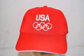 Usa Olympic Red Baseball Cap Adjustable Back Unbranded Baseballcap Reds Baseball Baseball Cap Usa Olympics