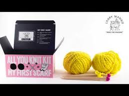 Maybe you would like to learn more about one of these? Loopy Mango My First Scarf All You Knit Kit Youtube