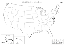 Mapa de estados unidos y sus estados. Mapas De Estados Unidos Para Colorear