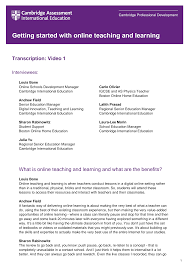 Getting started with online teaching and learning