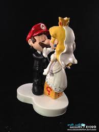 Mario And Peach Wedding Cake Topper Wedding Cake Peach Video Game Wedding Peach Wedding