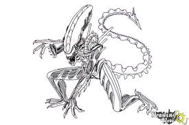 Step by step video on how to draw a xenomorph!!! How To Draw A Xenomorph Drawingnow