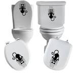 ADESIVO GATO 7 VASO SANITÁRIO PRIVADA CAIXA ACOPLADA DESCARGA AZULEJO BOX  VIDRO SUPERFICIE LIZA DECORATIVO PERSONALIZADO